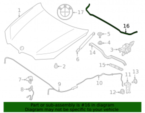 Rear hood seal for BMW iX 21-25