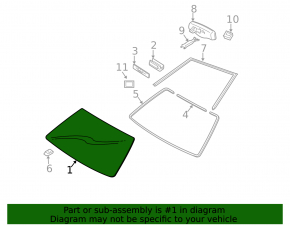 Lexus RX300 RX330 RX350 RX400h 04-08 Windshield