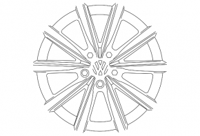 Wheel disk R17 VW Tiguan 09-17 type 2, light curb, varnish peeled