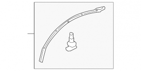 Door seal rear left Lexus NX200t NX300 NX300h 16-21 rear