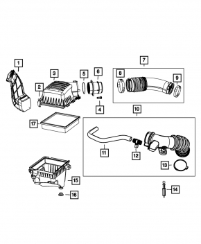 Air flow meter Jeep Grand Cherokee WK2 14-19 3.0d