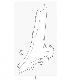 Mitsubishi Outlander 22-25 black lower right center pillar trim