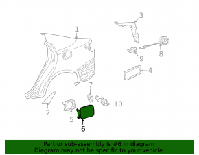 Lexus IS250 IS300 IS350 Fuel Filler Door 06-14