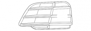 Front bumper grille left Audi Q5 80A 18-20 under radar with black chrome, S-Line