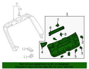 Lower tailgate trim Audi Q5 80A 18-24 gray, scratches