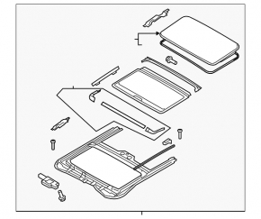 Sunroof assembly Hyundai Elantra 21-23 black curtain