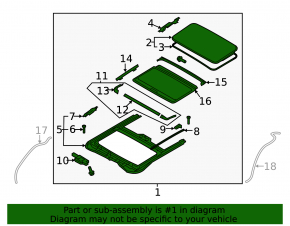 Sunroof assembly Hyundai Elantra 21-23 black curtain