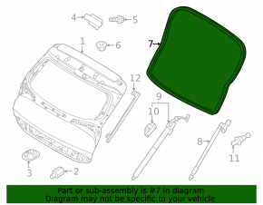 Kia Sportage 23-26 trunk door rubber seal