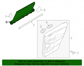 Sunshade rear left Kia Sorento 16-20