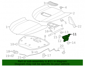 Hood hinge left Chevrolet Camaro 16-