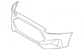 Front bumper bare Hyundai Veloster 19-22