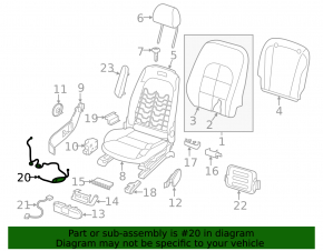 Infiniti QX30 17-20 passenger seat wiring