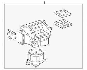 Housing bare fan right side Lexus LS460 LS600h 07-12