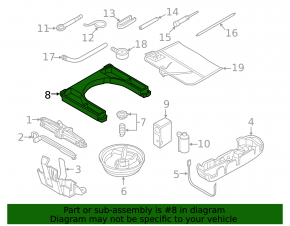 Trunk tray Audi A3 8V 15-20 4d, 5d, foam, front