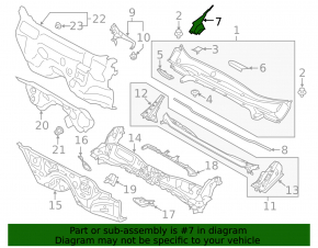 Windscreen wiper seal left Subaru Forester 19- SK
