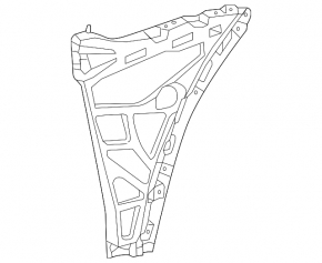 Front bumper bracket triangle right Porsche Cayenne 958 15-17 rest