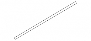 Door molding upper rear left Porsche Cayenne 958 11-17 black