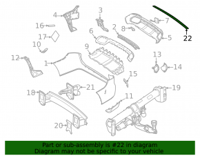 Upper rear bumper trim for Mercedes X167 GLS 450 580 20-26