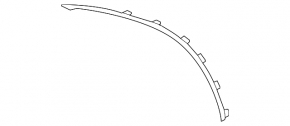 Left front bumper grille molding for Mercedes GLE 53 21-23 AMG pack