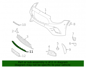 Lower grille trim for front bumper Mercedes W213 E 350/450 21-23