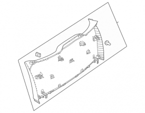 Mercedes X247 GLB 20-26 black central trunk lid trim