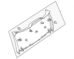 Mercedes X247 GLB 20-26 black central trunk lid trim