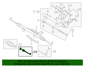 Left steering rod for Infiniti QX70 14-17