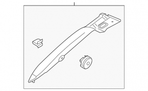 Upper right front pillar trim for Ford Mustang mk6 15-23 convertible