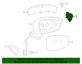 Left side mirror turn signal repeater Mazda 6 14-16