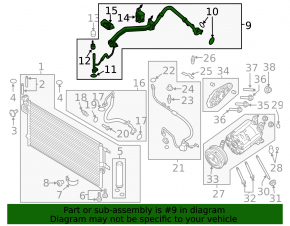 Lincoln MKC 17-19 Type 2 Air Conditioning Compressor-Blower Tube