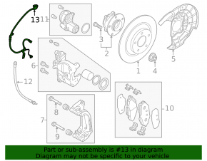 Rear right ABS sensor Mazda CX-90 24-26