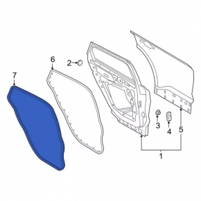 Door seal rear left Ford Escape MK4 22-