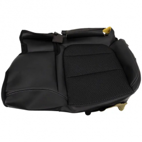 2nd row seat trim, lower left, Ford Escape MK4 23-25, black leather with perforation, hybrid