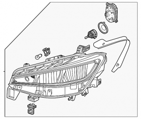 Right front headlight assembly for Volkswagen ID.4 21-22 LED