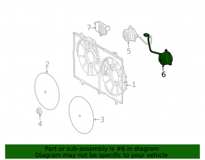 Left Cooling Fan Motor for Lexus RX350 10-15