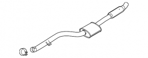 Exhaust line middle part BMW 3 G20 19- 2.0T