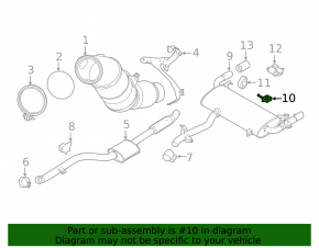 Rear right muffler bracket BMW X3 G01 18-