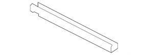 Right driver's seat runner trim for Volvo XC90 16-25, black
