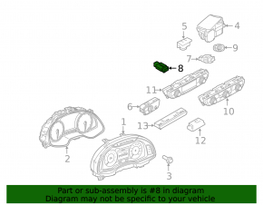Audi Q7 16-19 air conditioning mode change button