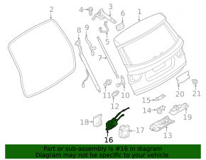 Actuator for the BMW X3 F25 11-17 trunk lock
