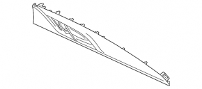 Door trim panel (card) for the rear right BMW X3 G01 18-21, wood grain, with backlight, with handle, scratches, broken fasteners, broken connector housing