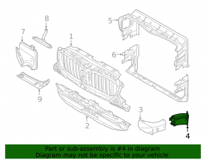 Brake disc air duct front left BMW X3 G01 18-24 rear