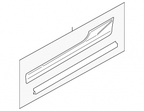 Left side sill for BMW 335i e92 07-10 silver scratches