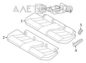 Rear row of seats 2 row BMW 3 G20 19-22 without heating, leather black