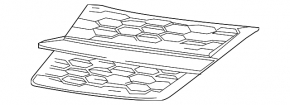 Radiator grille insert left Toyota Rav4 13-15 prerest