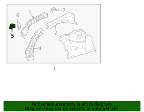 Left wing bracket Toyota Camry v70 18-24