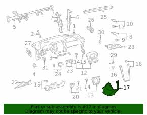 Tunnel trim lower Lexus RX300 98-03 scratches