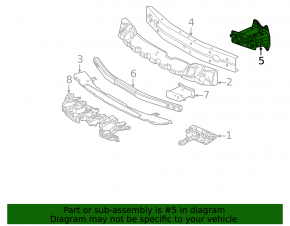 Left front bumper reinforcement fang for Lexus RZ 23-26