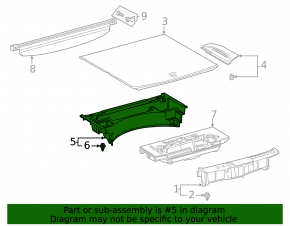 Trunk tray Toyota Venza 21-