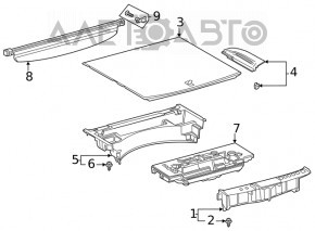 Black trunk tray for Toyota Venza 21-24